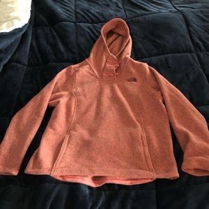 Woman’s north face fleece sweatshirt .